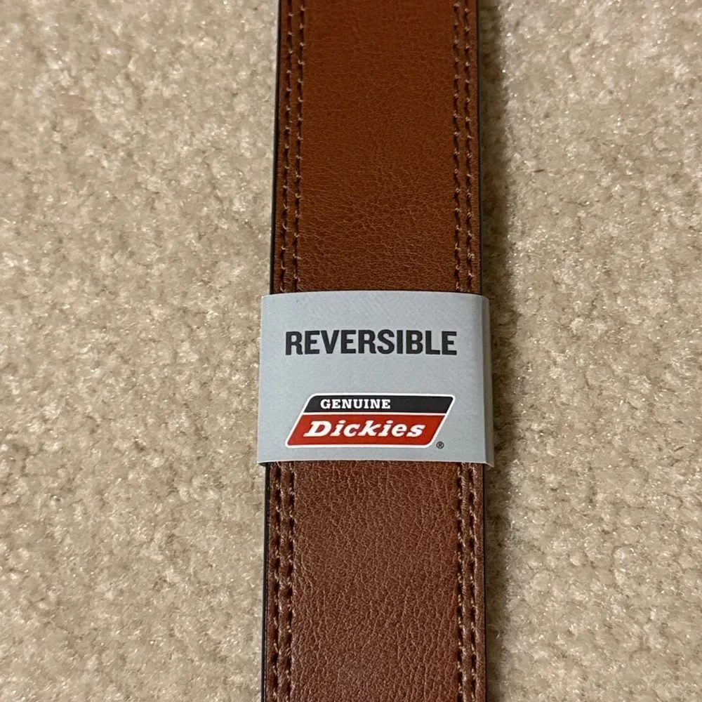 Dickies Reversible men's leather belt brown